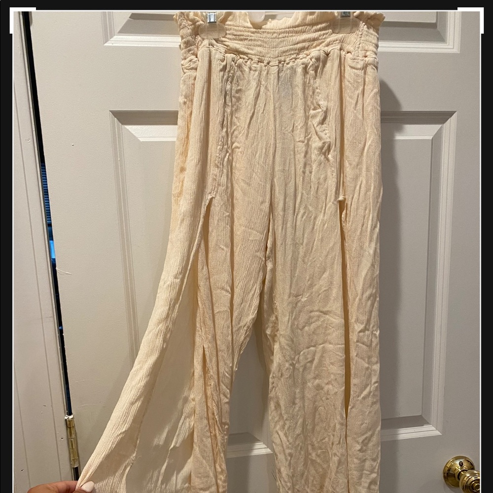 Créeme colored, slit pants